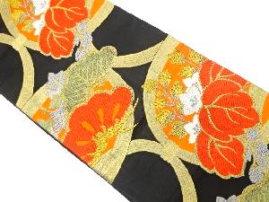 アンティーク　桐に笠松模様織り出し袋帯（着用可）